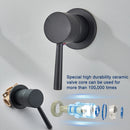Black Basin Faucet Wall Mounted Gold 360° Rotating Bathroom Sink Faucets Embedded Hot Cold Water Mixer Tap Dual Hole Basin Crane