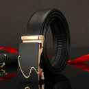 1pc Men's Belt Leather Belt Metal Automatic Buckle Brand Luxury Business Fashion Design Waist Belt for Men Strap Male Jeans Belt
