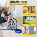 VEVOR Airless Spraying Machine Professional Ultra Silent Wall Paint Spray Gun 3000PSI-Pressure 2L/Minute-NoLoad Displacement