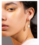 ENFASHION Link Chain Pearl Drop Earrings For Women Gold Color Geometric Dangle Earings Fashion Jewelry Dropshippping E191142