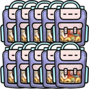 Cute Cartoon Sealed Bags Schoolbag Cats Candy Snack Plastic Packaging Bag Self-lock Zipper Birthday Festival Party Kids Gift Bag