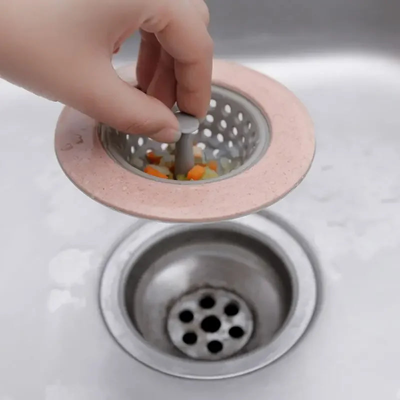 2pcs Sink Filter Tank Floor Drain Cover Hair Prevent Clogging Kitchen Sink Drain Plug Filter