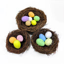 10/12/15cm Easter Rattan Artificial Bird Nest Brown Handmade DIY Egg Nest Crafts For Home Garden Happy Easter Party Decoration