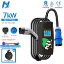 Khons 7KW Portable Electric Vehicle charger Type2 Charging Wallbox 32A Single-Phase CEE Plug EVSE Charger IP65 With 5m Cable