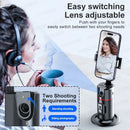 AXNEN AI Auto Following Gimbal Stabilizer 360 Rotation Phone Stand P02 Desktop Tracking Gimbal with Remote for Live Photography