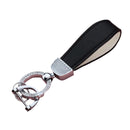 Luxury Metal Leather Car Key Chain Pendant Split Keychain Rhinestone Ring For Woman Man Girly Strap Fashion Keyring Accessories