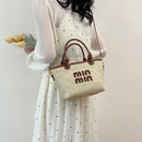 New Summer Beach Grass Woven Bag Women's Handbag Embroidered Thread Fashion Crossbody Bag Women's Unique Design Shoulder Bag