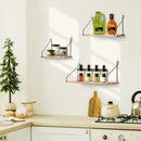 Floating Wall Shelves Rustic Wall Mounted Hanging Shelf Farmhouse Wall Bookshelf for Bathroom Kitchen Dining Living Room Wood Me