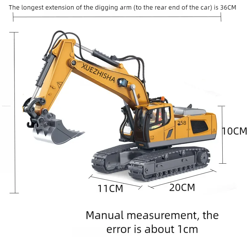 RC Car Children Toys Remote Control Alloy Car Toys For Boys Radio Control Excavator Dump Truck Bulldozer Electric Car Kids Gifts