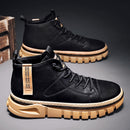 Damyuan Non-Leather Shoes Men Comfortable Sneakers Men Waterproof Non-Slip Outdoor Casual Shoes Tooling Motorcycle Boots 39-44