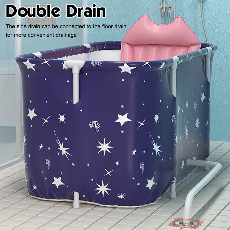 Portable Folding Bathtub For Adult Babies Children Swimming Pool Large Plastic Bathtub Ice Bath Bucket Insulation Bathing SPA