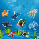 Knew Built Lantern fish So On Marine Animal Series Building Blocks Toys - Perfect for Kids,Gift Educational Ocean World Toy Set