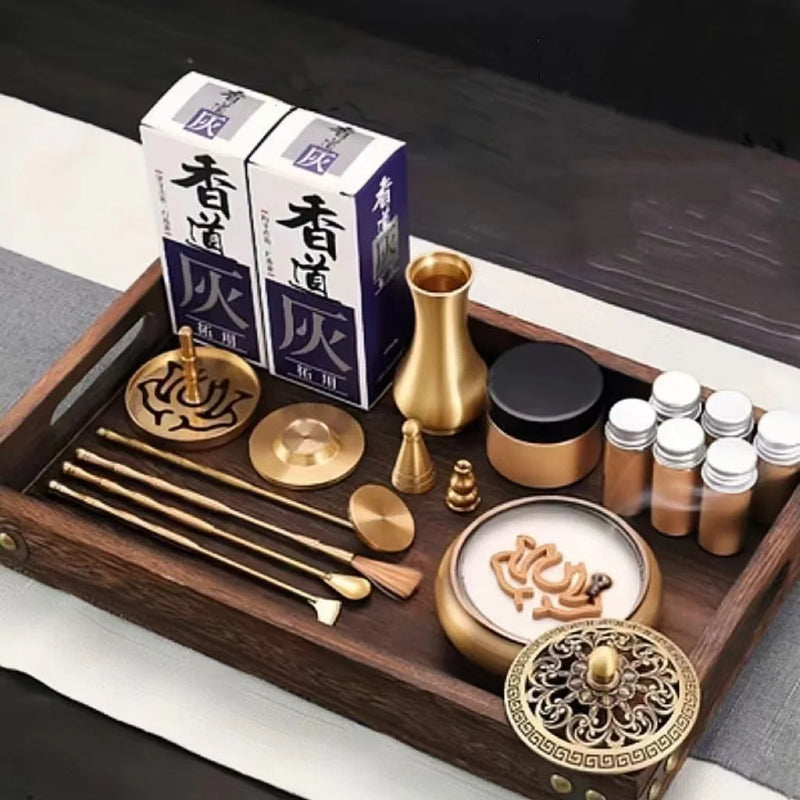 2023 Brass Incense Making Kit Wax Melt Incense Burner Portable DIY Handmade Fragrance Seal Moulding Tools Incense Accessories