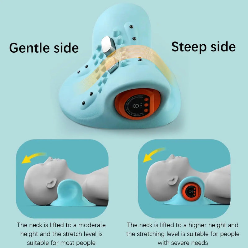 1PCS neck massager, finger pressure neck massager, with electric shoulder and neck massage, massage pillow neck, back, shoulder