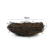 Artificial Rattan Round Nest Cages Easter Eggs Storage Simulated Bird's Nest Easter Party Tree Decoration DIY Craft Bird House