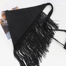 Women Retro Waistband Tassel Wide Waist Belt Fashion Triangle Tassel Corset Belt Shirt Dress Coat Decor Accessories