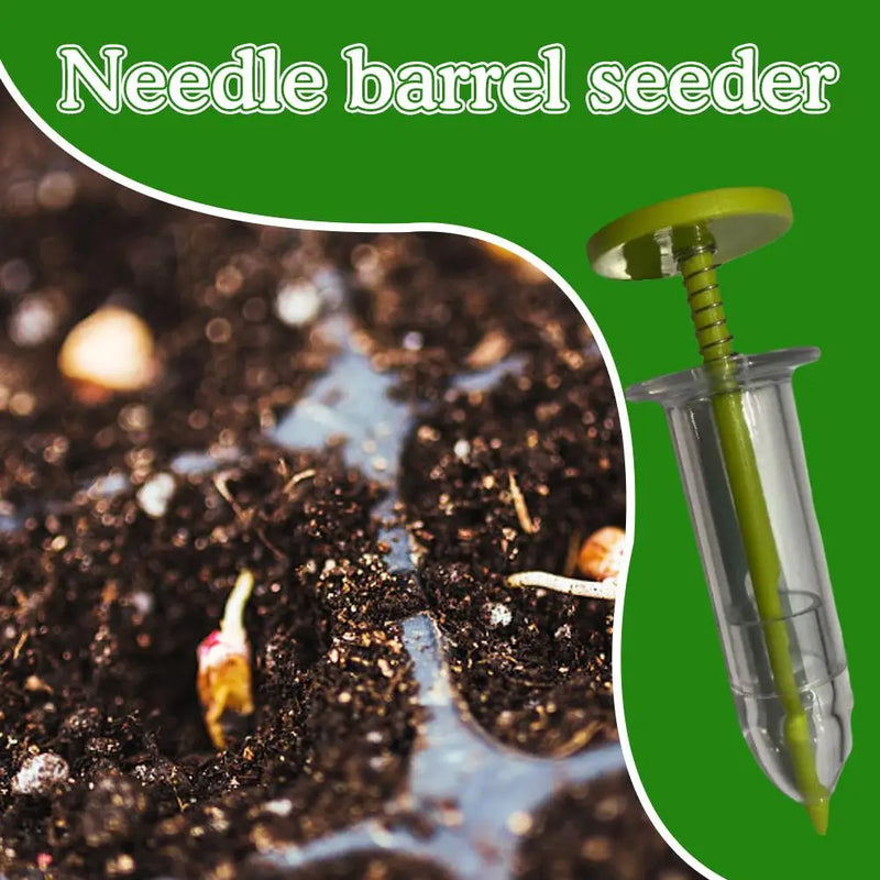 Syringe Seeder Mini Seed Sowing Dispenser Garden Precision Seeding Fertilizing Planter Manual Sower Flower Bed Gardening Tools