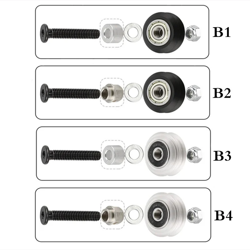 10Sets/Lot Openbuilds Strong Dual Mini Solid V Wheel Kit for V-Slot Linear Rails 3D Printer CNC Engraver Camera Silder
