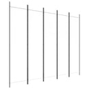 White 5-Panel Divider 250x200 cm Fabric Home decoration products, partition screens, privacy screens