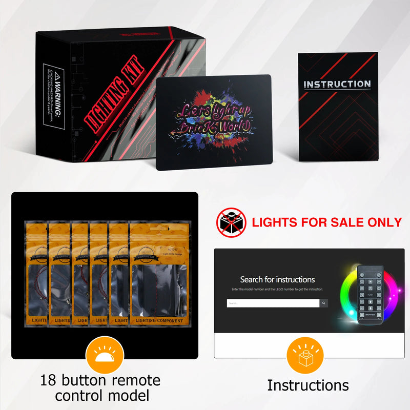 Brick Bling LED light model 43247 is suitable for Simba the Lion King building block gift (only including lighting accessories)