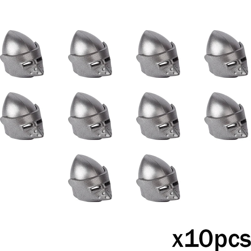 MOC Medieval Accessories Series Building Blocks Military Army Soldier Armour Shield Helmet Sword Crown Weapon Knight Bricks Toys