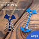 1/5Pcs Adjustable Plank Floor Spring Fishbone Anchor Tent Pegs Buckle Outdoor Awning Deck Stakes Fixed Nails Camping Tent Hooks