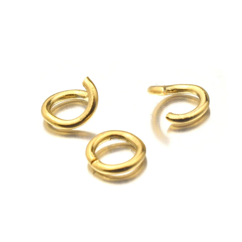 100pcs Pvd Gold Plated Stainless Steel Open Jump Rings Direct 4/5/6mm Split Rings Connectors for DIY Ewelry Findings Making