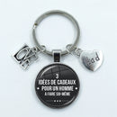 I Love Dad Keychain My Dad Is A Super Hero Pendant Glass Dome Cabochon Key Ring Father's Day Best Gift