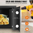 4.6L/8.5L/16L Safes for Home+ 2 Manual Override Keys,Security Safe Cash Box with Double Digital Keypad&Safety Key Lock Cabinet