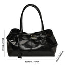 PU Leather Hobo Handbag Slouchy Top Handle Bag Fashion Work Bags Large Satchel Bag for Women Work Shopping Travel