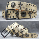 Rivet PU  Leather men's belt Fashion alloy belts Buckle luxury brand jeans belts for men business belt female belt