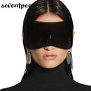 Mask Rectangle Sunglasses Women Men 2024 Luxury Brand Designer Punk Sun Glasses Steampunk Y2k Sunglass Oversized Shield Goggles