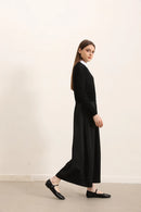 AP 2025 Autumn and Winter Women Hollow Sweater and Satin Sleeveless Dress Elegant Fashion Lady Clothing
