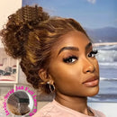 200% Highlight Ombre 360 Full Lace Front Wig 32 Inch Curly 13x6 Hd Lace Frontal Honey Blonde Colored Real Human Hair Wigs 30Inch