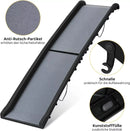 Happy Ride Folding Pet Ramp for Cars, Trucks, & SUVs 156cm Portable for Dogs 90kg with Siderails, Non-Slip- Weighs Only 3.8kg