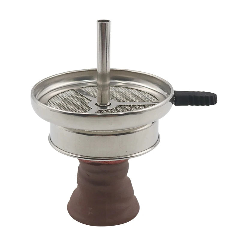 SY Metal Shisha Tobacco Charcoal Holder With Handle Narguile Sheesha Water Pipe Chicha Shisha Hookah Bowl Smoking Accessories