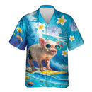 Funny Men's Shirt Animal Pig 3D Printed Beach Cute Pet Graphic Shirts For Men Clothes Casual Hawaiian Surfing Short Sleeve