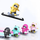 Car Interior Cartoon Mini Sliding Bear Console Cartoon Decoration Cool Auto Anime Car Accessories