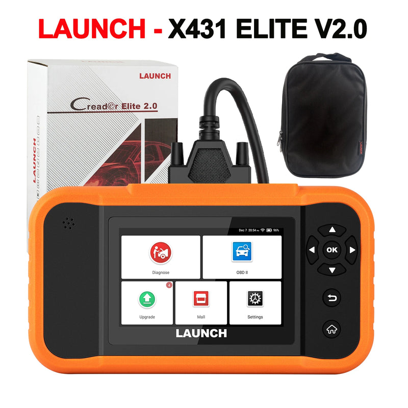 LAUNCH X431 Creader ELITE 2.0 BBA FGC Car Diagnostic Tool Auto OBD OBD2 Scanner All System ECU Coding Bi-Directional Free Update