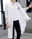 Men's Shirts Styles Trench Coat Mid-Length Sunscreen Cothing Outwear Men's Thin Outwear Clothing