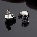 Fashion Retro Trend Punk Rock Men and Women Hip Hop Skull Earrings Couple Gift Halloween Street Party Niche Earrings Accessories