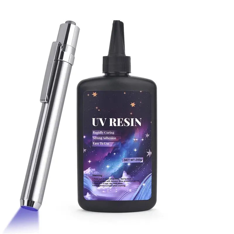 25/50/100/120/200/250g UV Resin Glue Quick-Drying Kit Super Bonding Glass Metal Ceramics UV Glue Black Light Epoxy Resin Glue