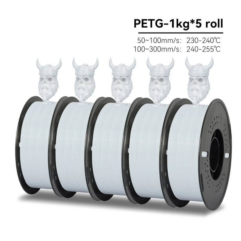 KEEPANG PLA/HS-PLA/PETG/Silk PLA 3D Printer Filament 1.75mm Mix Color 5Rolls High Speed PLA Printinng Material for Bambu Lab