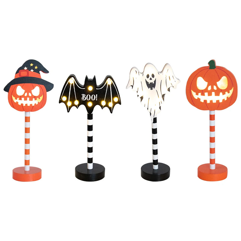 NEW Halloween Decoration light Pumpkin Spider Bat Skull shape Led Light table Night Lamp for Home Decor Haunted Houses Bar Party