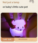 LED Night Light Silicone Rabbit Touch Sensor Lamp Cute Animal Light Bedroom Decor Gift for Kid Baby Child Table Lamp Home Decor
