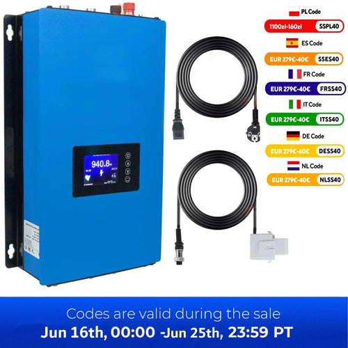 The Helios Link | 2KW Grid-Tie Solar Inverter with Pure Sine Wave MPPT Tracking