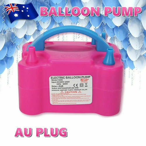 1PCS Electric Balloon Pump Inflator 2 Nozzles Plug Air 600W High Power Portable Balloon Accessories Suitable for Party Weddings