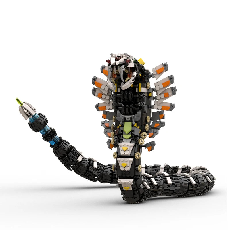 Game Horizon Slitherfang Snake Monster Building Block Kit Zero Figure Thunder Beast Machine Brick Model Toy DIY Kids Toy Gift