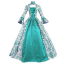 The Masquerade | Lace-Up Victorian Maxi Gown with Ruffled Bodice
