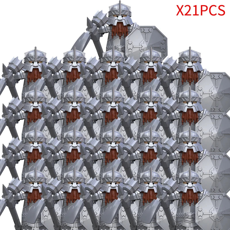 Classic Medieval Movie Elves Dwarf Warrior Iron Foot Dane leader of the Dwarfs Building Blocks LOTR Figures Toys For Children